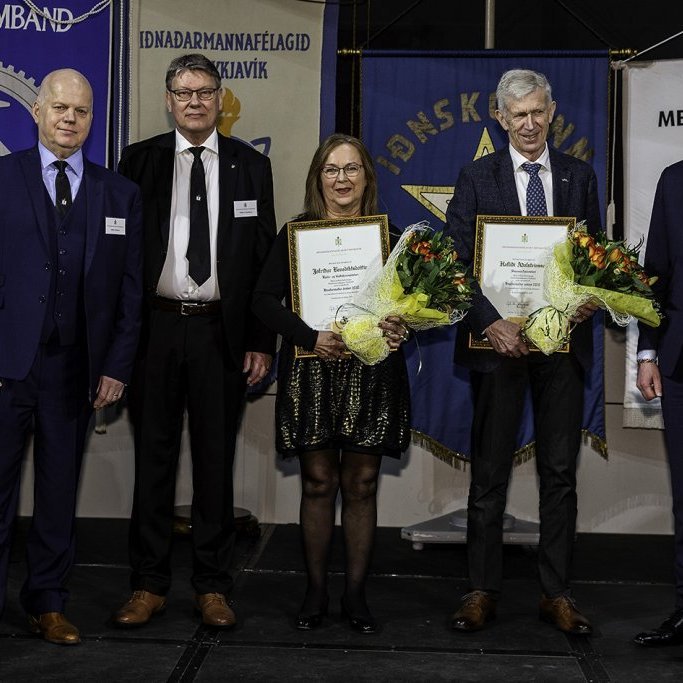 Hjörtur Guðnason, Halldór Þ. Haraldsson, Jófríður Benediktsdóttir, Hafliði Már Aðalsteinsson og hr. Guðni Th. Jóhannesson