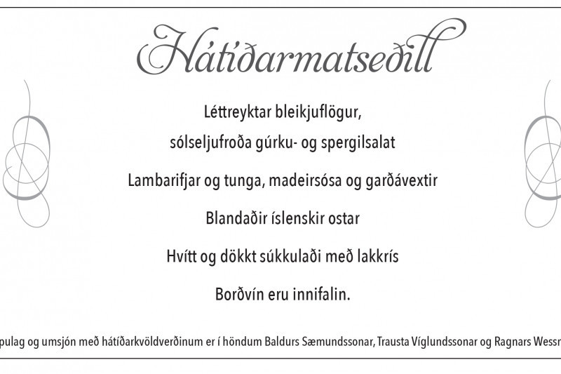 Afmæliskvöldverður 4. febrúar